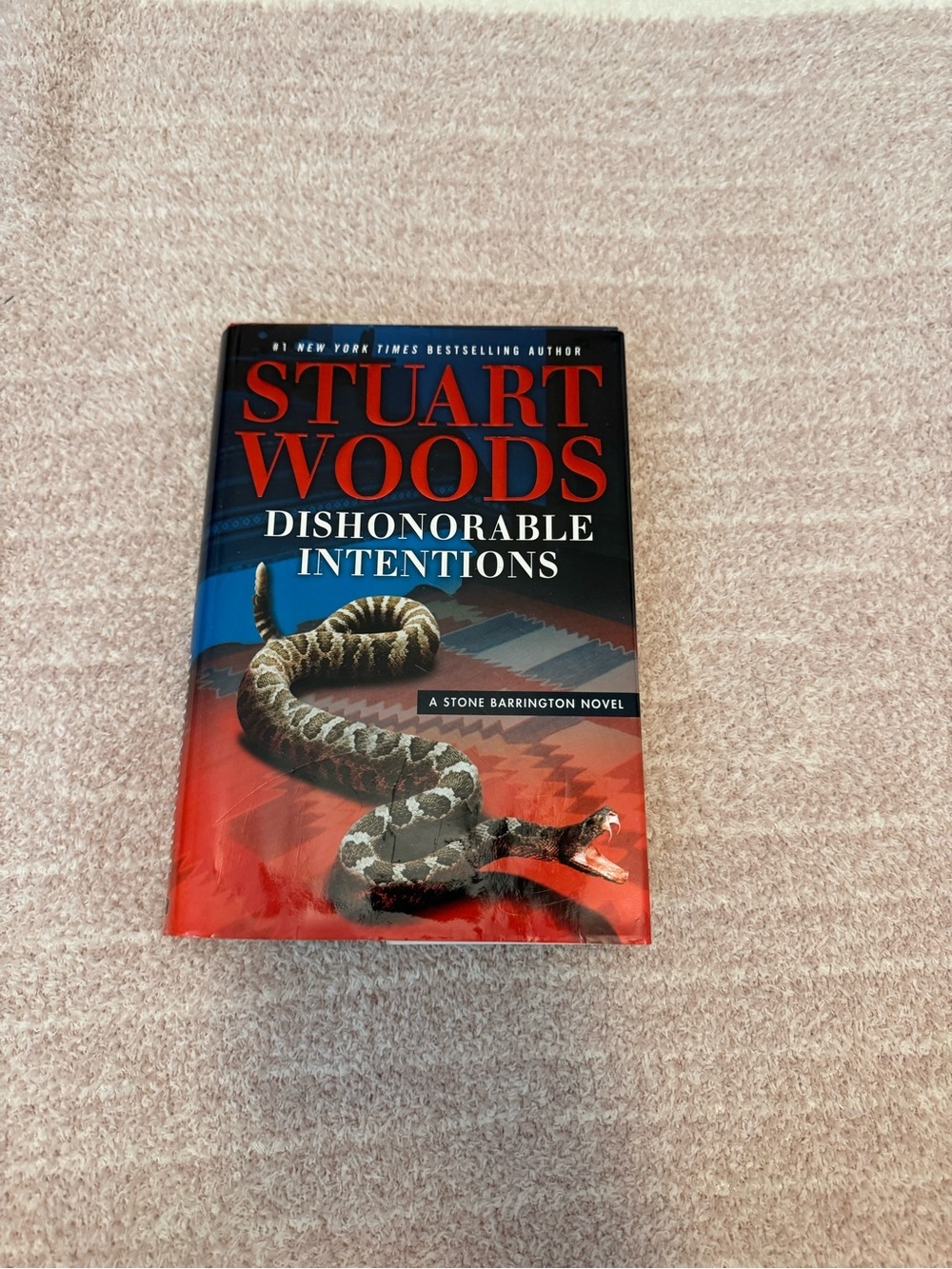 Stuart Woods "Dishonorable Intentions" Hardcover - Red & Black Cover
